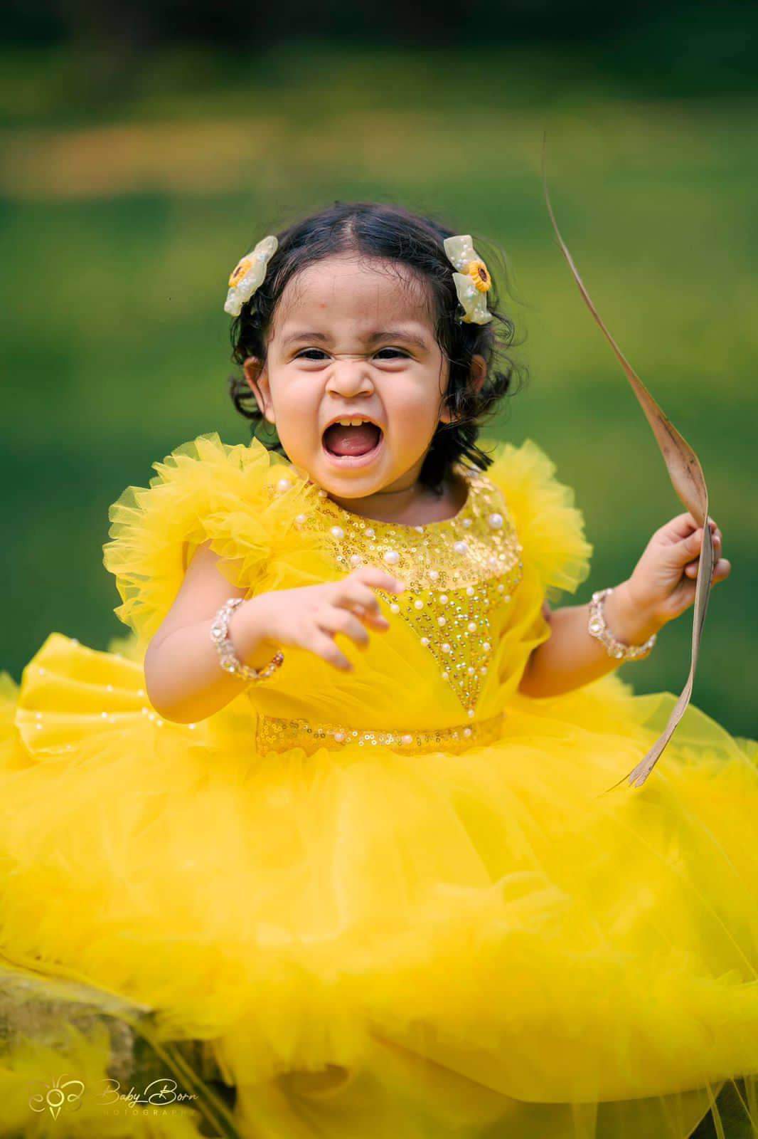 Baby Party Dress With Pearl Work For Kids – AC Net Fabric